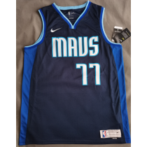 #77 Doncic Mavericks 20-21 earned jersey blue