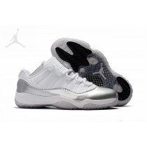2017 Jordan Retro 11 Low Shoes For Cheap White and Silver