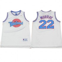 Space Jam Tune Squad 22 Bill Murray White Movie Stitched Basketball Jersey