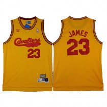 Lebron James Cavaliers Retro Yellow NBA Jersey Cheap Sale
