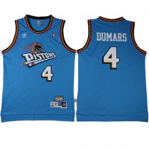 NBA Detroit Pistons 4 Joe Dumars Throwback Jersey Blue Swingman Hardwood Classics