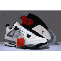 Biggest Air Jordan 4 Retro White Cement Grey Shoe Collection