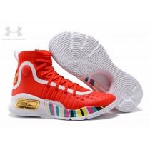 Buy Cheap UA Curry 4 IV CNY Red White Gold Multicolor Sneakers