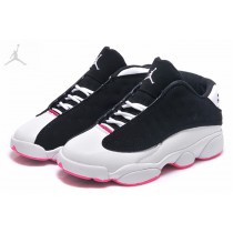 Cheap Air Jordans 13 Low GS Black Pink White For Girls Size