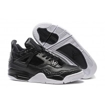 Cheap Air Jordans 4 Premium Pony Hair Black Sneakers Sale