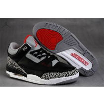 Cheap Big Size Air Jordan 3 Black Grey Shoes For Sale