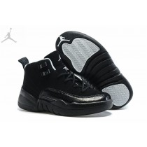 Cheap Jordans 12 XII All Black For Kids Online Free Shipping