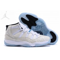 Cheap New Custom Jordans 11 Meets Laser White-Silver For Sale