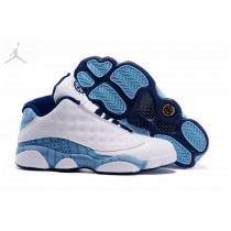 Cool Air Jordan 13 Low Quai 54 White Blue Shoes For Sale