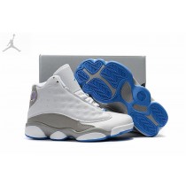 Latest Boys Jordans 13 XIII White Grey Blue Cheap For Sale Online