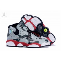 New Jordans 13 GS Desert Camo Custom Grey Red For Sale