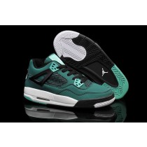 Real Air Jordan 4 Green Black Sneakers Cheap For Girls