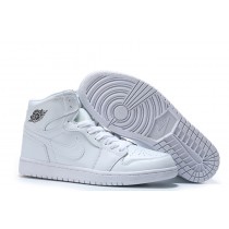 Air Jordan 1 Retro Mid Triple White Basketball Shoes