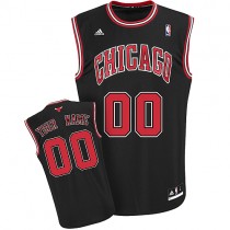 Bulls Custom Authentic Black NBA Jersey