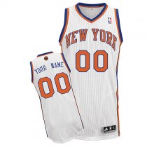 Knicks Custom Authentic White NBA Jersey