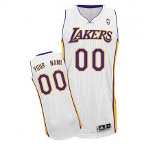 Lakers Custom Authentic White NBA Jersey