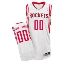 Rockets Custom Authentic White NBA Jersey