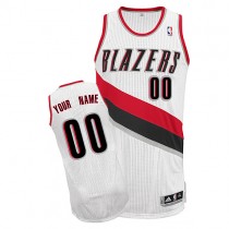 Trail Blazers Custom Authentic White NBA Jersey