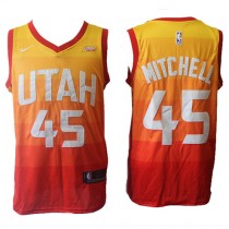 Best Donovan Mitchell Jazz City NBA Jerseys Orange For Sale