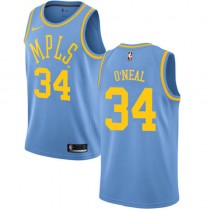 Best Shaquille O'Neal Lakers MPLS Retro Light Blue NBA Jerseys