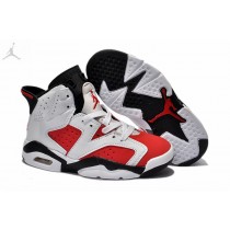 Boys Air Jordan 6 Retro White Carmine Black Cheap For Sale