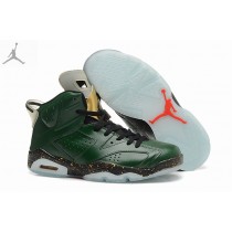 Buy Air Jordan 6 Champagne Pro Green Gold Shoes On Feet