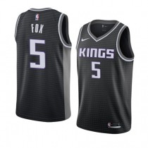 Cheap DeAaron Fox Kings New Statement Jersey Black For Sale