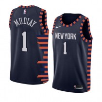 Cheap Emmanuel Mudiay Knicks City Edition Jersey Navy For Sale