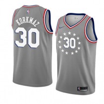 Cheap Furkan Korkmaz 76ers Swingman Gray City Nike Jersey Sale