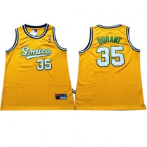 Cheap Kevin Durant Seattle Supersonics Retro Yellow Jersey Sale