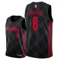 Cheap Nik Stauskas Blazers Rip City New Jersey Black For Sale