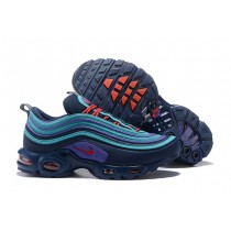 Cheap Nike Air Max 97 Plus Tn Obsidian Multi Sports Shoes On Feet