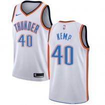 Cheap Shawn Kemp Thunder Home NBA Jersey White Sale