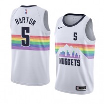 Cheap Will Barton Nuggets Rainbow Skyline City White Jersey