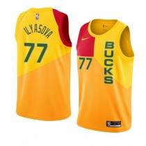 Ersan Ilyasova Bucks City Edition New Jersey Yellow Cheap For Sale