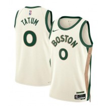 Jayson Tatum 0 Boston Celtics 2023 24 City Edition Swingman Jersey - White