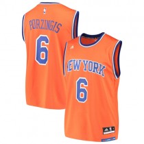 Kristaps Porzingis Knicks #6 Alternate Orange Jersey Cheap Sale