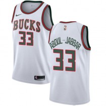 Lew Alcindor Bucks Throwback White Nike NBA Jersey Cheap For Sale