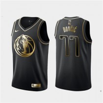 Luka Doncic Mavericks Black Golden Edition Jersey Cheap For Sale