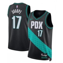 Men’s Portland Trail Blazers Shaedon Sharpe City Edition Jersey – Black