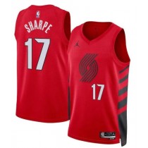 Men’s Portland Trail Blazers Shaedon Sharpe Statement Edition Jersey – Red