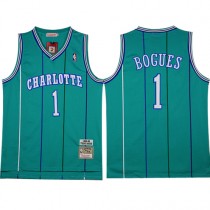 Muggsy Bogues Hornets Throwback Jersey Teal Cheap For Sale