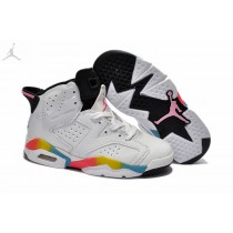 New Air Jordan 6 (VI) White Black Red Shoes Sale For Kids