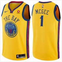 Wholesale NBA Warriors JaVale McGee #1 City Jerseys 2018-Gold