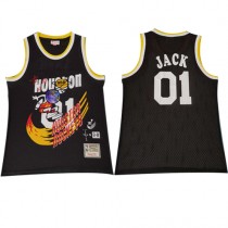 Wholesale Travis Scott Bleacher Report Rockets Black Jack Jerseys