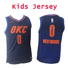 Nike NBA Kids Oklahoma City Thunder #0 Russell Westbrook Jersey Navy Blue