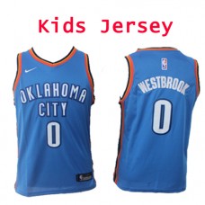 Nike NBA Kids Oklahoma City Thunder #0 Russell Westbrook Jersey Blue