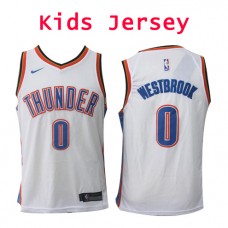 Nike NBA Kids Oklahoma City Thunder #0 Russell Westbrook Jersey White