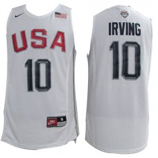 Nike NBA 2016 Olympic Team USA 10 Kyrie Irving Jersey White Stitched