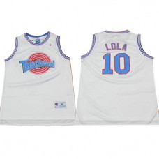 Space Jam Tune Squad 10 Lola Bunny White Movie Stitched Basketball Jersey